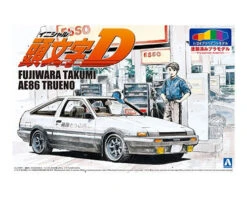 Aoshima 1/24 INITIAL D FUJIWARA TAKUMI AE86 TRUENO nCOMICS VOL.1 VER - PRE-PAINTED MODEL