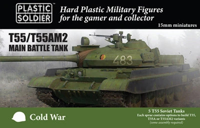 Plastic Kit Plastic Soldier 1MODV15001 15mm T55/T55AM2 Main Soviet Battle Tank Kit