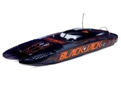 Proboat Blackjack 42 Inches 8S Brushless Catamaran RTR: Black/Orange