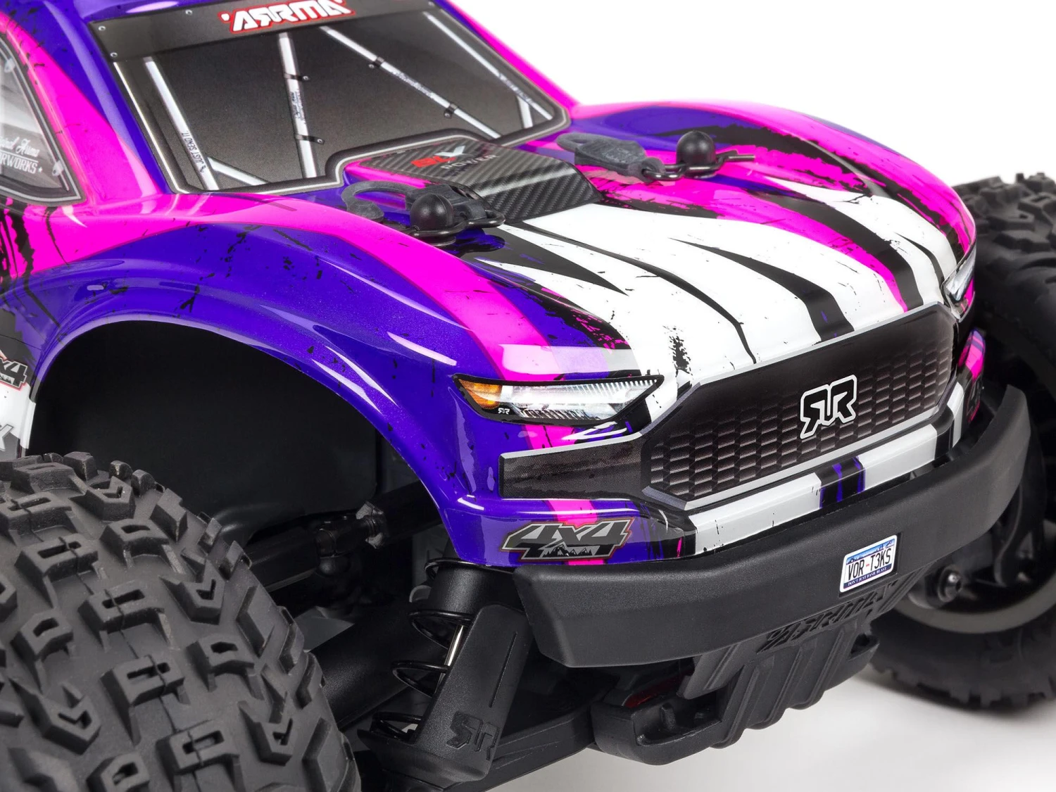 Arrma VORTEKS 4X4 3S BLX 1/10 Stadium Truck RTR Purple - Image 16