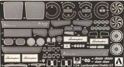 Aoshima Detail-Up Parts For 1/24 LAMBORGHINI DIABLO