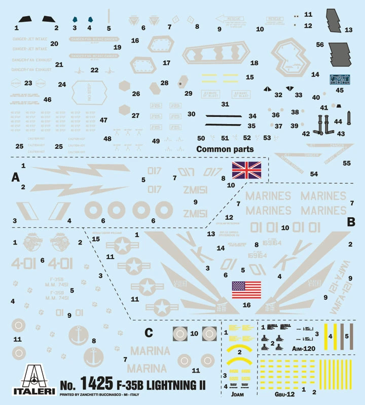 Italeri 1/72 F-35B Lightning II Fighter Kit STVOL Version IT1425 - Image 3