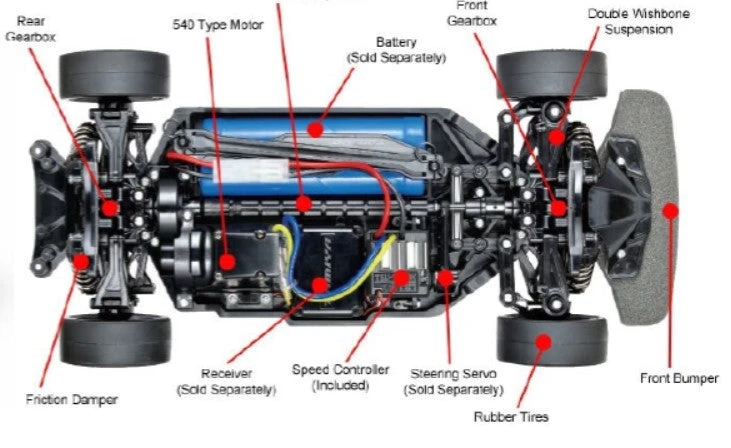 Tamiya SUBARU BRZ (ZD8) (TT-02) Kit - 58702 - Image 2